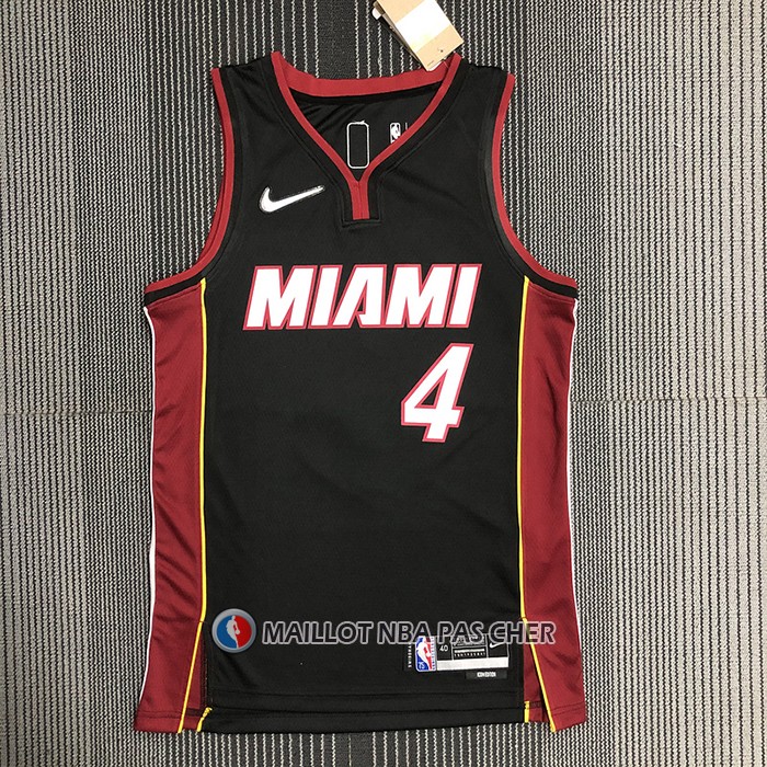 Maillot Miami Heat Victor Oladipo NO 4 Icon Noir